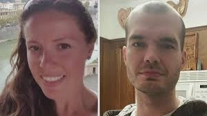 Christine Banfield e Joseph Ryan, vítimas do Caso Banfield, em imagens de arquivo do true crime